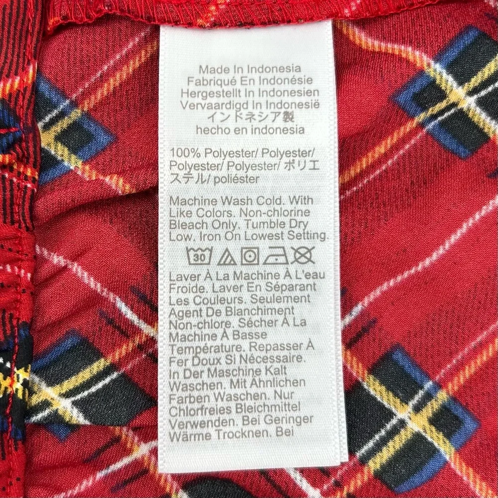 NWT J. Crew Factory Mini Bias Slip Skirt Red Plaid Size 3X NEW